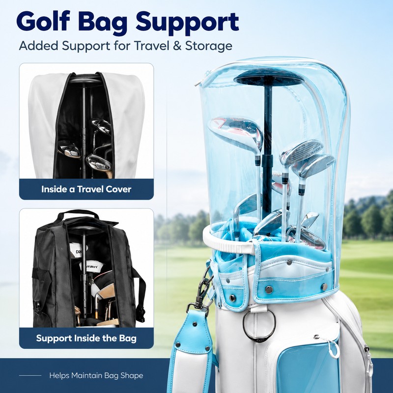 Golf Bag Support Rod for Travel and Storage – 4-Section