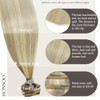 Honsoo Extensiones de cabello natural rubio decolorado mixto, 50,8 cm,