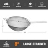 Walfos Fine Mesh Strainer, Premium Stainless Steel Sieve and Sifter,