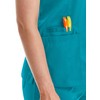Maevn Matrix Double V-Neck Scrub Top (Medium, Teal Blue)