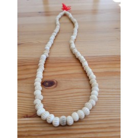 Buffalo Bone 108 8.5mm Buddhist Prayer Beads Tibetan Mala Japmala Necklace Cream