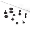 Barbell Earrings, Dumbbell Shape Stud Earring Set, 3 Pairs Set(4MM/6MM/8MM