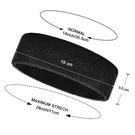 Hestya Pack of 3 Sports Headbands for Men and Women, Elastic Non-Slip Hair Band, Forehead Sweatband, Headband, Sports Headband for Jogging, Running, Fitness, Yoga, Cycling, Basketball, Men and Women