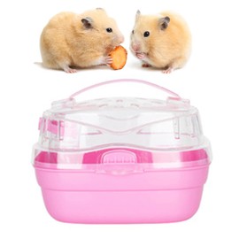 HEEPDD Hamster Carrier Cage, Portable Hamster Cage Travel Carrier Small Animal Carry Case for Dwarf Hamster Hedgehog Outgoing Traveling()