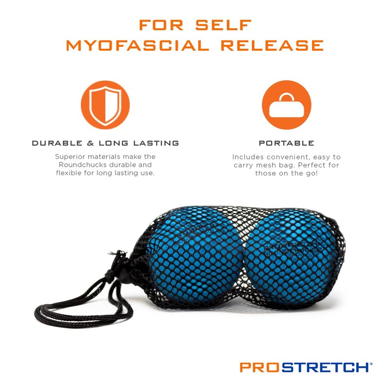 ProStretch Round Chucks, Soft Massage Balls for Myofascial Release, Plantar