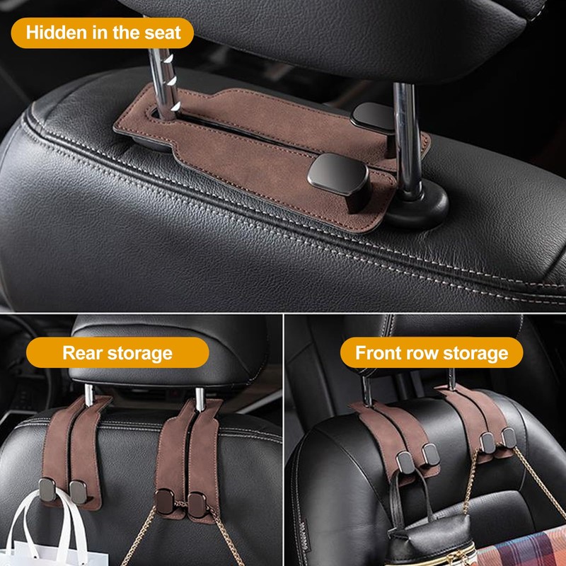 JinnEterri Car Purse Hook Purse Hook for Car Seats Headrest