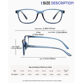 AJYADO 4 Pack Executive Style Reading Glasses - Durable Readers with 99% Blue Light Blocking - Computer Eyeglasses Women Men Spring Hinge Lightweight Cheaters Black & Blue & Tortoise & Clear 1.0
