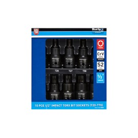 Blue Spot Tools 10 PCE 1/2" Impact Torx Bit Socket (T20-T70)