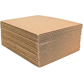 supplyhut 500 7.5x7.5 Cardboard Corrugated Pads Inserts 45 RPM Filler Sheet 7.5 x 7.5