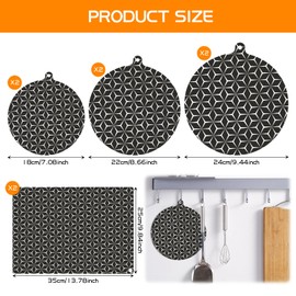 Induktionsschutzmatte, 8 Stück Herdabdeckung Induktionsfeld, Kochfeld Kratzschutz Abdeckung, Induktionsmatte für alle Größen, Hitzeschutzmatte,Induktion Schutzmatte 4 Größen