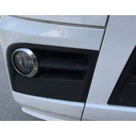 VNVIS 2x stainless steel front fog lights rings decorations fit for Actros MP4 chrome steel accessories