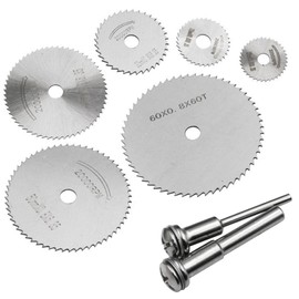 8Pcs Rotary Drill Saw Blades,HSS Saw Disc Wheel Cutting Blades,Drill Saw Blades,Steel Saw Disc Wheel Cutting Blades with 1/8" Straight Shank Mandrel for Drills Rotary Tools Wood Plastic Metal Cutting