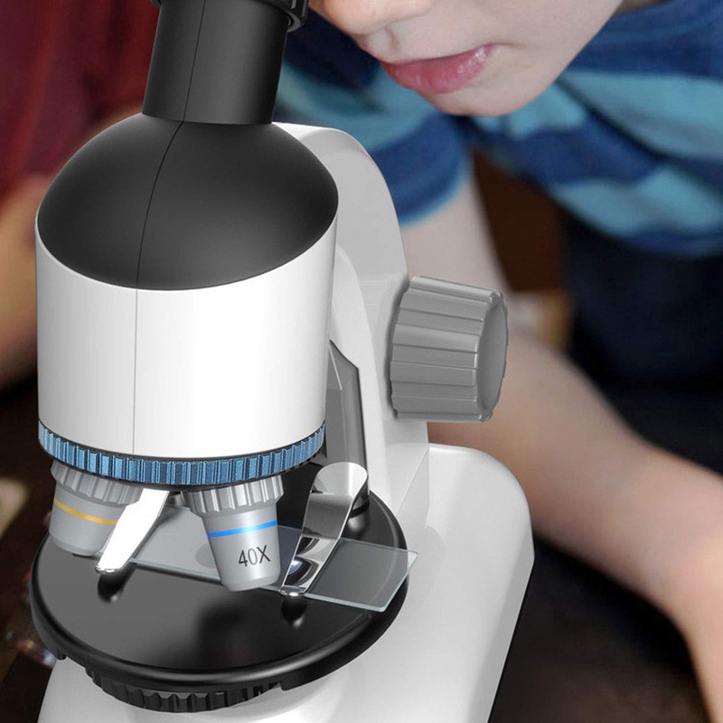 Fydun Microscope 40X-1200X Microscopio Infantil con Cabezal de 360 Rotación