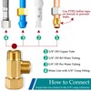 Water Line Adapter Splitter Tee Valve - Brass Dishwasher Toilet