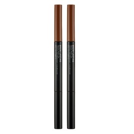 The Face Shop Brow Lasting Proof Eyebrow Pencil EX 0.2g, 02 Brown, 2 pcs / 더페이스샵 브로우래스팅 프루프 아이브로우 펜슬 EX 0.2g, 02 브라운, 2개