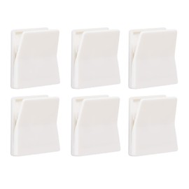 IOMDRWU 6 Pcs Large Self Adhesive Clips, Tapestry Hanger, Wall Tapestry Clips, No Drilling Adhesive Towel Holder, Towel Clip for Bathroom Kitchen Home Office Hotel, White