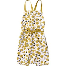Rep Apron, Blomma, Yellow, 28.7 x 33.1 inches (73 x 84 cm)
