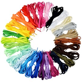 Marrywindix 29 Pairs 47" Flat Colourful Athletic Shoe Laces for Sneakers Skate Shoes Boots Sport Shoes (29 colors)