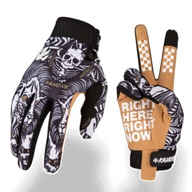 Fast passion Fast passion Skeleton-Paw Motorcycle Gloves for Men&Women,Cycling Glove Breathable Dirtbike Glove for ATV MTB Motocross Racing (Black003, L)