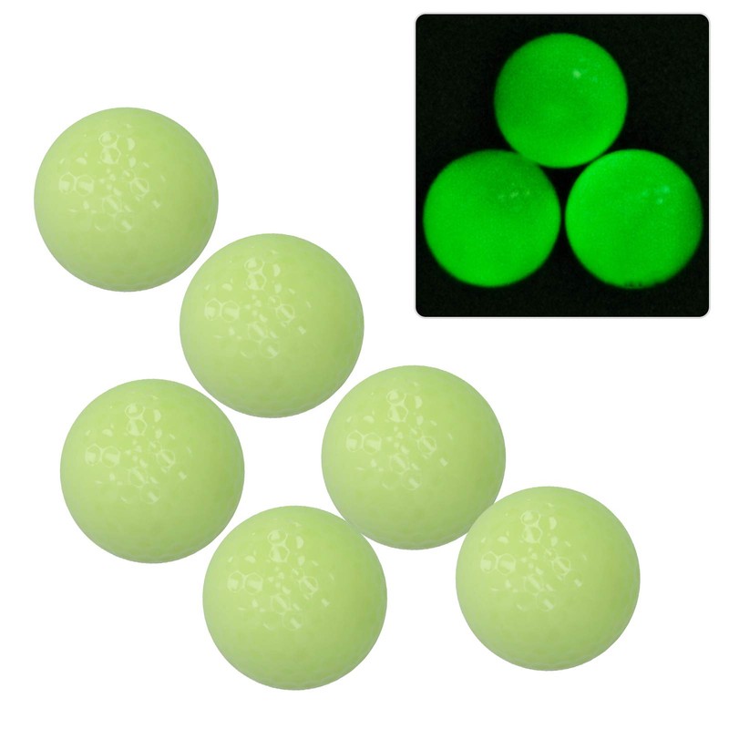 6 Pack Luminous Night Golf Balls Glow in The Dark