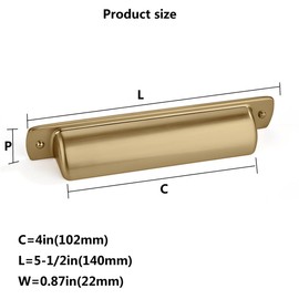 khtumeware 10 Pack 4"(102mm) Vintage Drawer Pulls Champagne Bronze Cabinet Bin Cup Pulls Kitchen Hardware Cabinet Handles Drawer Handles Knobs.