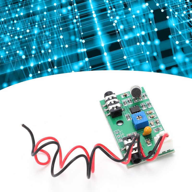 Microphone Board Adjustable Gain Amplifier Module Audio Signal Pickup DC