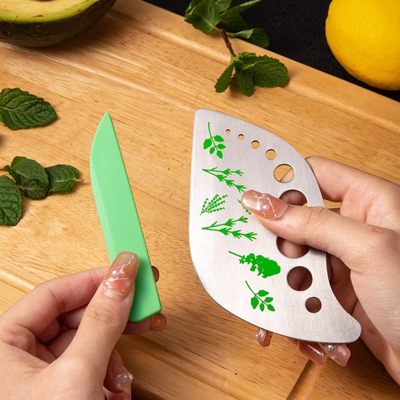 Hsthe Sea 9 Holes Herb Stripper Leaf Stripper Herb Cutter