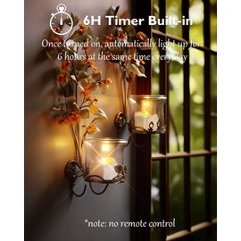 Homemory 12Pcs Timer Tea Lights, Flameless Flickering Auto Tea Lights Battery Operated, Auto-On 6 Hours and Off 18 Hours Everyday, Batteries Included, Long-Lasting, White Base, No Remote