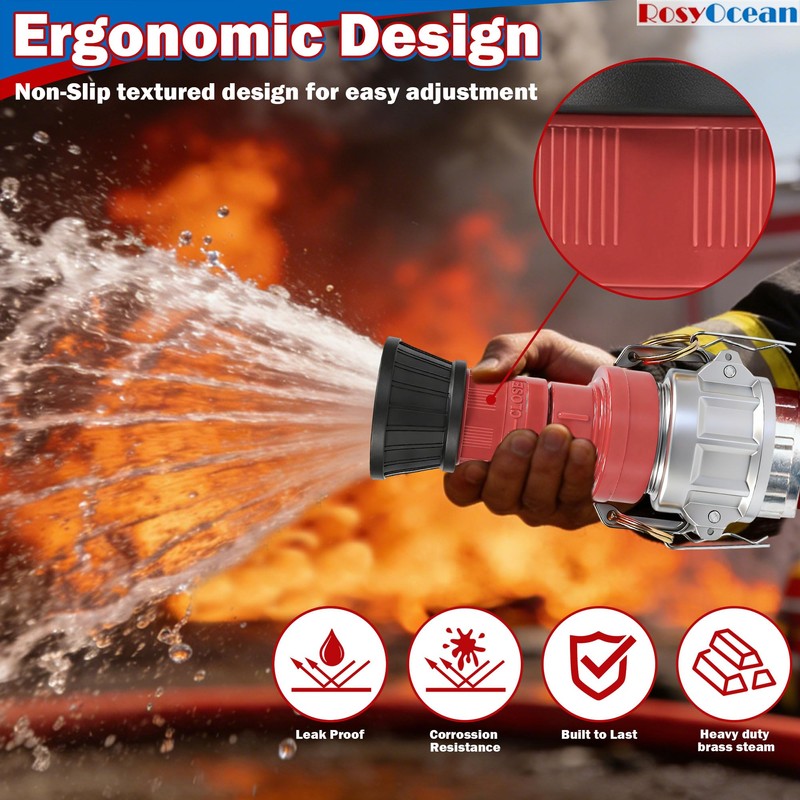 RosyOcean Heavey Duty 2 Inch Fire Hose Nozzle Thermoplastic Fire