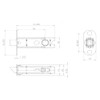Carlisle Brass BTL30AB/RP 76mm Bolt-Through Tubular Latch with 8mm Follower,