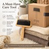 Sheepskin Rug Brush for Wool & Pet Grooming – Bamboo
