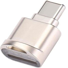 Micro SD Card Reader, USB C to SD/TF Card Reader, Type-C Card Reader, USB to SD SDHC OTG Memory Card Reader, USB OTG Card Reader for Laptops, MacBook, Galaxy Phones, and all Type C Devices. (Gold)