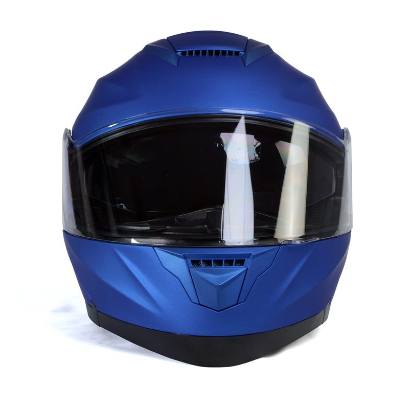 Milwaukee Helmets MPH9818DOT 'Breeze' Blue Advanced Motorcycle Modular Helmet for