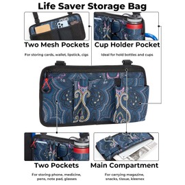 JOYTUTUS Walker Side Bag, Wheelchair Armrest Storage Pouch with Cup Holder, Wheelchair Accessories for Seniors, Walker Bag Cup Holder for Walker, Rollator, Electric Scooter or Wheelchair