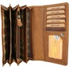 Hill Burry Leather Purse, Women's Long Wallet with RFID Protection,