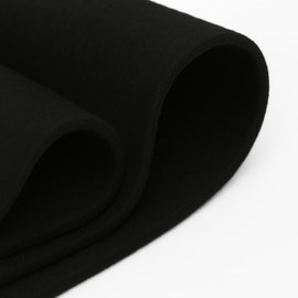 FabricLA Black Acrylic Felt Fabric - 3.2mm Thick, 60" Wide - Soft, Non-Stiff Craft Felt by The Yard - Ideal for Sewing, DIY Projects, Crafts & Padding - Half Yard