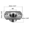 sourcing map Weld Nuts, M8 Tab Base UNC Carbon Steel