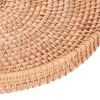 2PCS Hand Woven Rattan Tray Round Serving Tray Tea Fruit