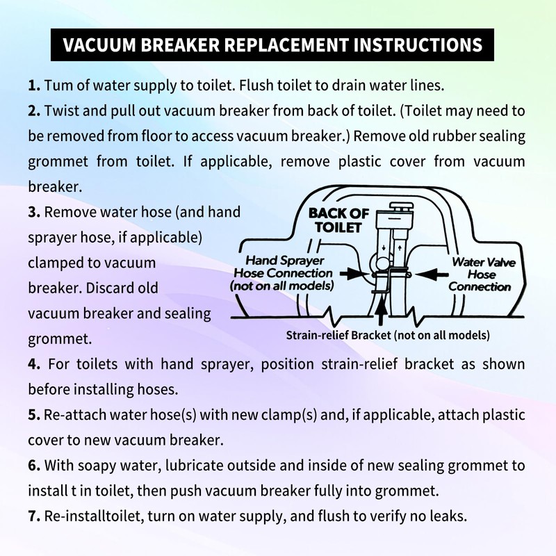 385230325 Toilet Vacuum Breaker,Kit Fit for Hand Spray Replacement for