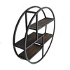 4 tier Black Round Floating Shelves, ABN5E094S-BLK
