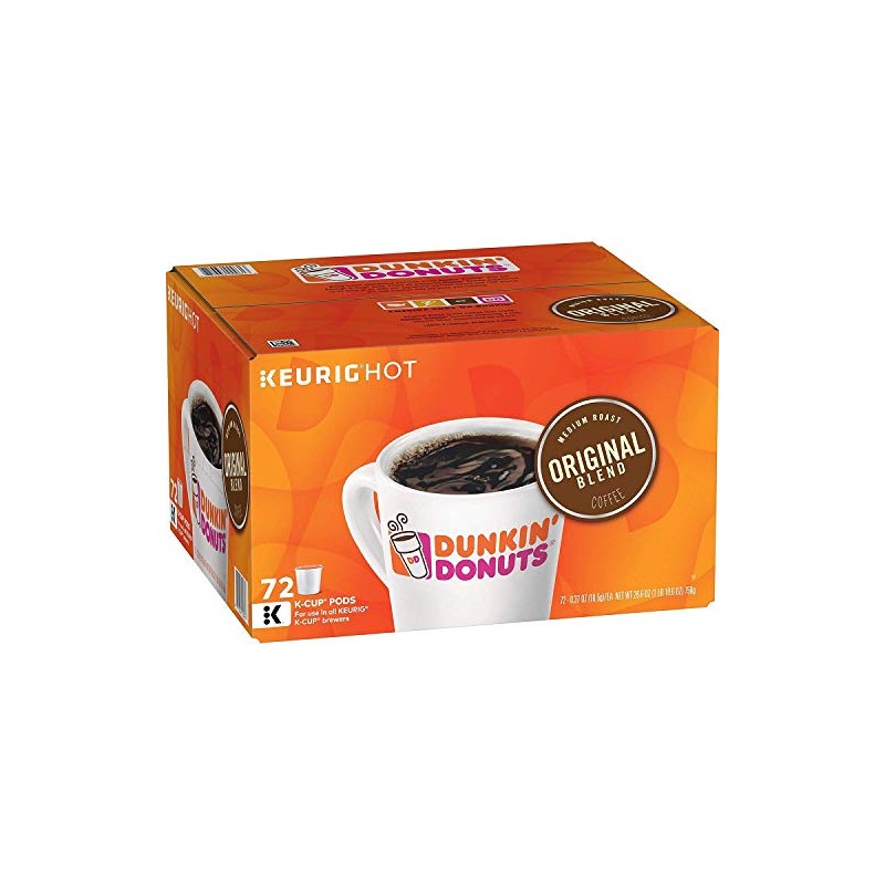 Dunkin' Donuts Original Blend K-Cups (72 Count) (2 Pack), Coffee