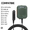 BAOFENG Tactical Speaker Microphone Handheld Remote Dual PTT Volume Adjustable