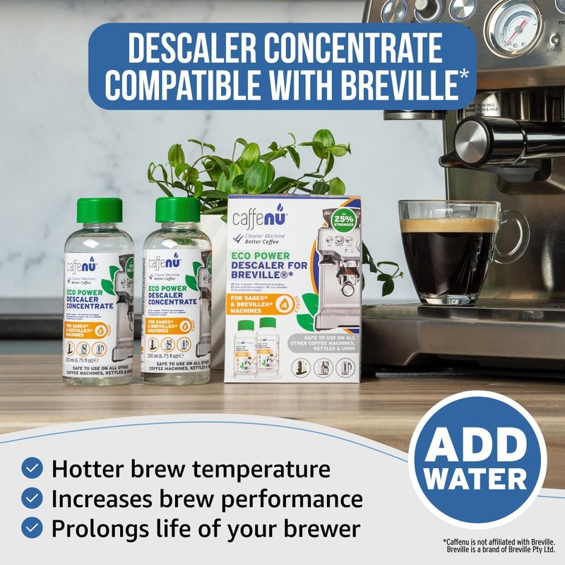 Breville Compatible Descaling Solution. 2 Bottles of Descaler Solution. Descaling