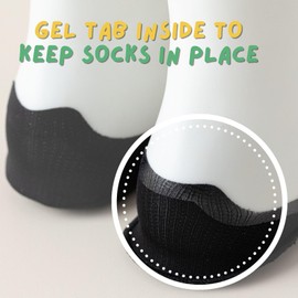 3 Pack No Show Socks Ball-of-Foot Cushion for Flats Breathable Soft Sponge Boat Socks Ultra Low Cut Liner Socks(3Black）