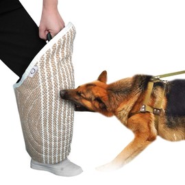 PET ARTIST Professional Jute Puppy Dog Training Bite Leg Sleeve with Handle for Training Work Dog Puppy,Leg Training Sleeve Fit Malinois German Shepherd Mastiff