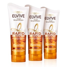 L'Oréal Paris Elvive Rapid Reviver Intensive Conditioner Exceptional Oil Enriched with Amino Acid and Jojoba Oil for Dry Hair (Pack of 3)