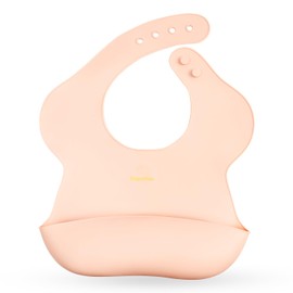 RoyalTots Baby Bibs for Eating - Silicone bibs for babies 6-12 months & more | BFA-Free Drool Bibs for drooling and teething (Skin)