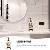 BESTOYARD Vintage Ceramic Soap Dispenser 340ML with Flower Printing Design,