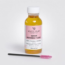 AVELINA COSMETICS - Avelash Kit, Serum alargador de pestañas y cejas 60ml, Tónico de rosas con aloe vera de 120ml, Máscara Volumen Intenso 13g, Máscara Alargado Extremo 13g, Separador de pestañas.