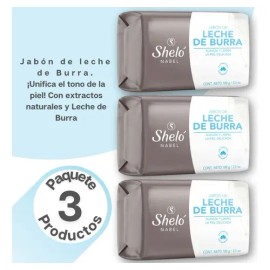 Jabón Leche De Burra Unifica Tono De Piel/sheló Paq Triple